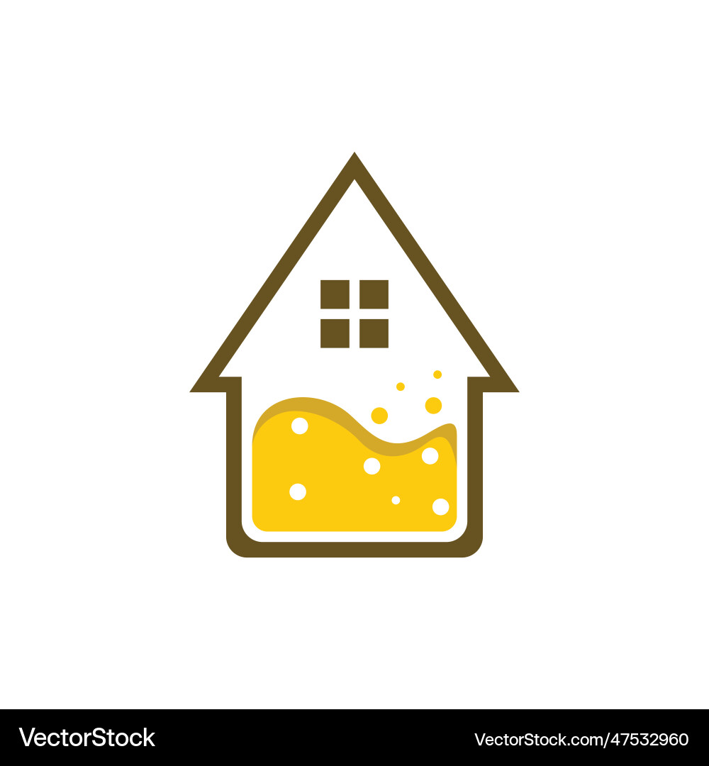 Juice house logo design template home logo Vector Image