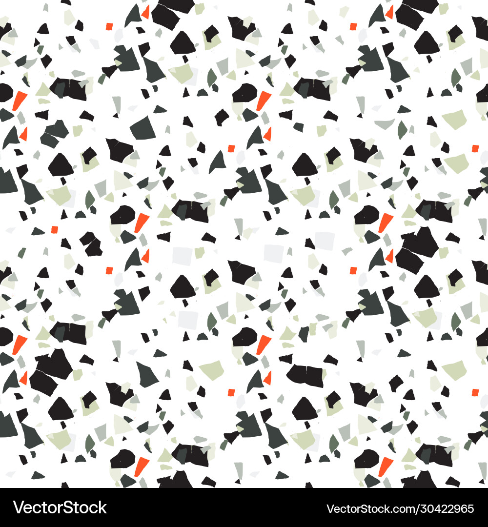 Abstract terrazzo seamless pattern Royalty Free Vector Image