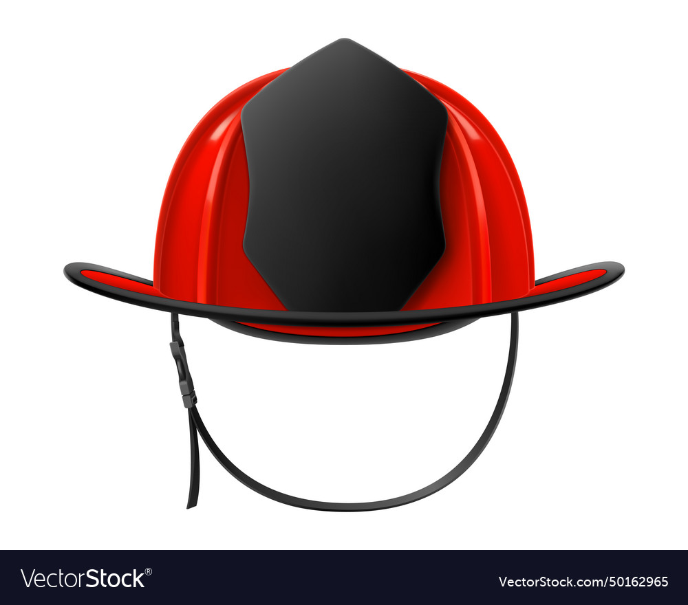 Firefighter helmet or fireman hat isolated Vector Image