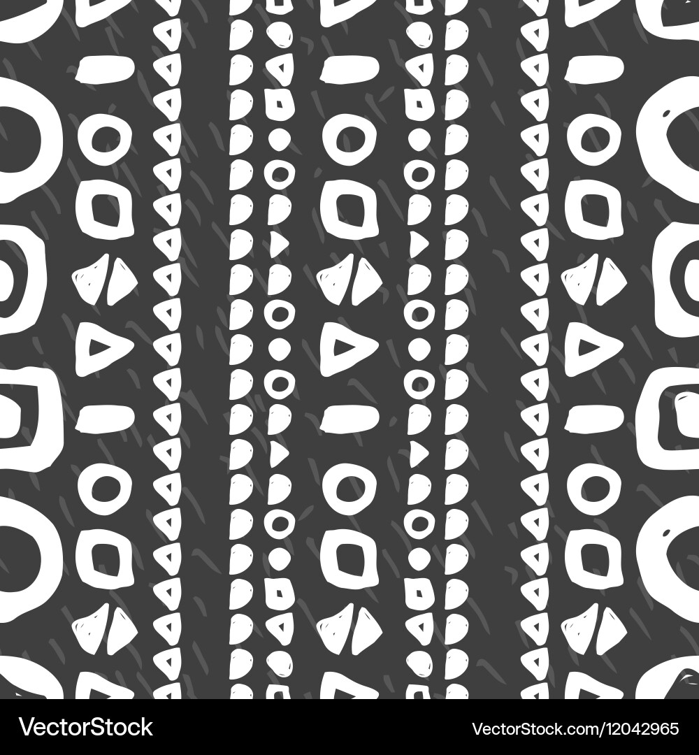 Geometric monochrome seamless pattern Royalty Free Vector