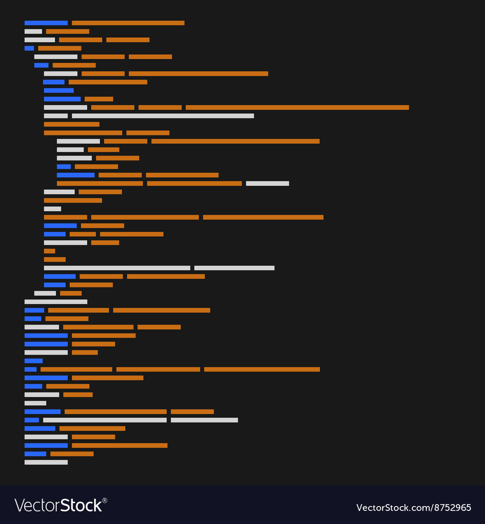 Program code listing abstract programming Vector Image