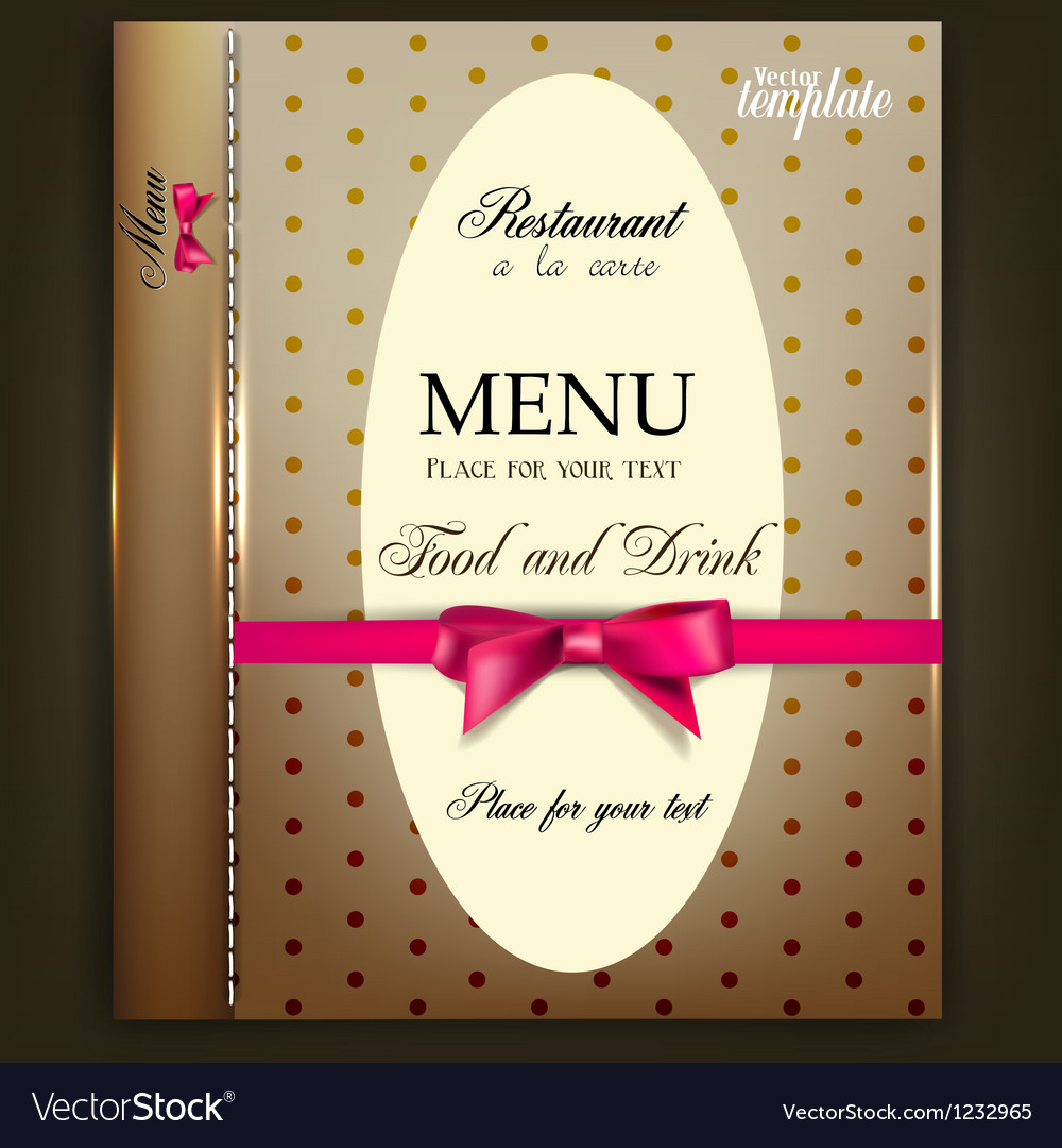 Restaurant menu design vintage template Royalty Free Vector Restaurant Menu Design Vintage Template Royalty Free Vector