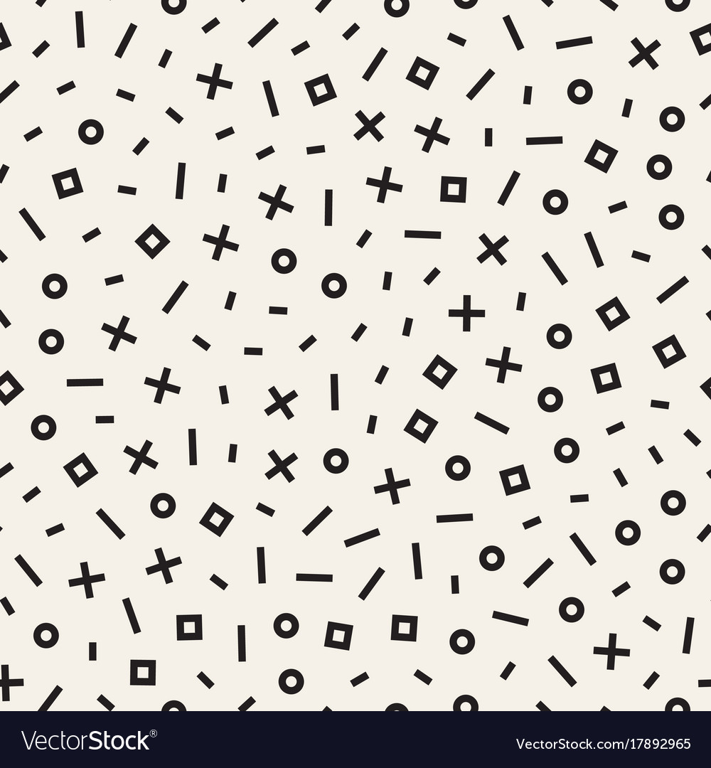 Retro geometric line shapes seamless patterns