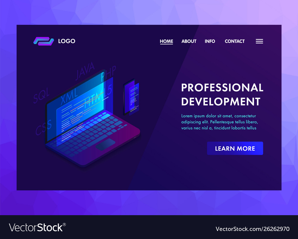 Development software and programming Royalty Free Vector