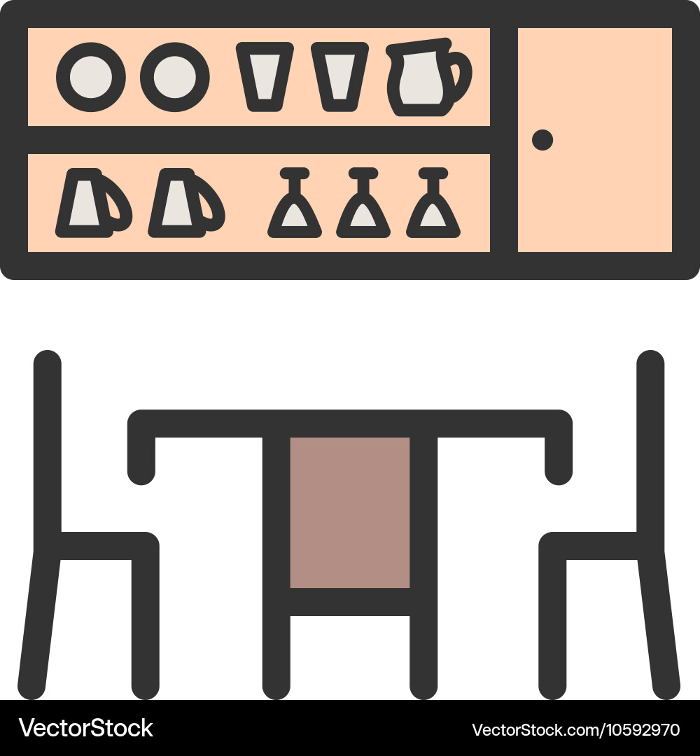 Dining room Royalty Free Vector Image - VectorStock