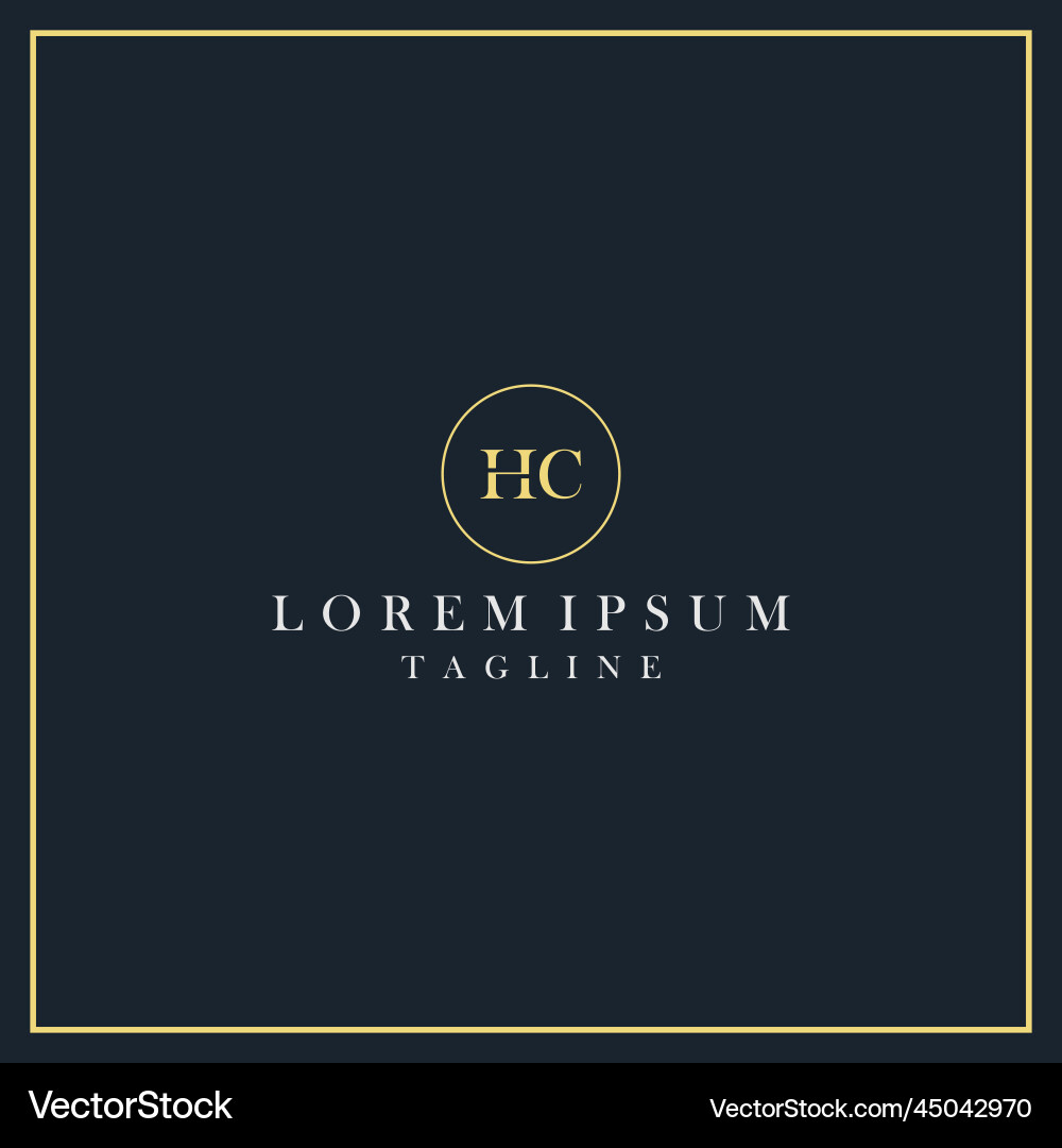 Hc circle logo Royalty Free Vector Image - VectorStock