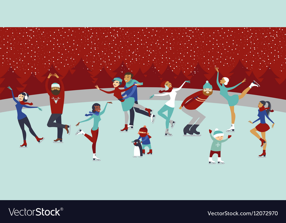 ice skating rink drawing