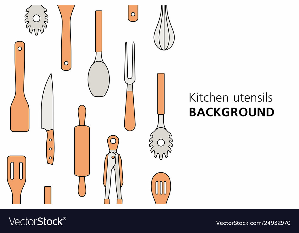 Kitchen utensils background