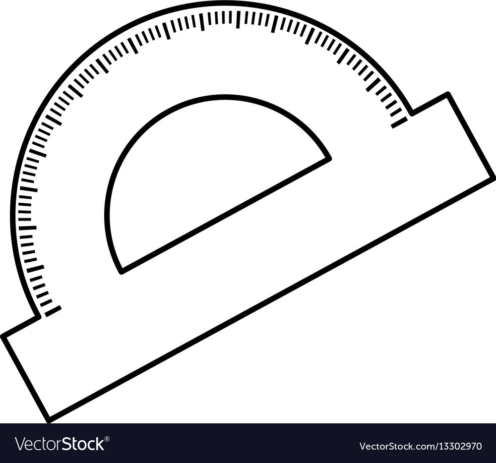 Protractor angle meter Royalty Free Vector Image