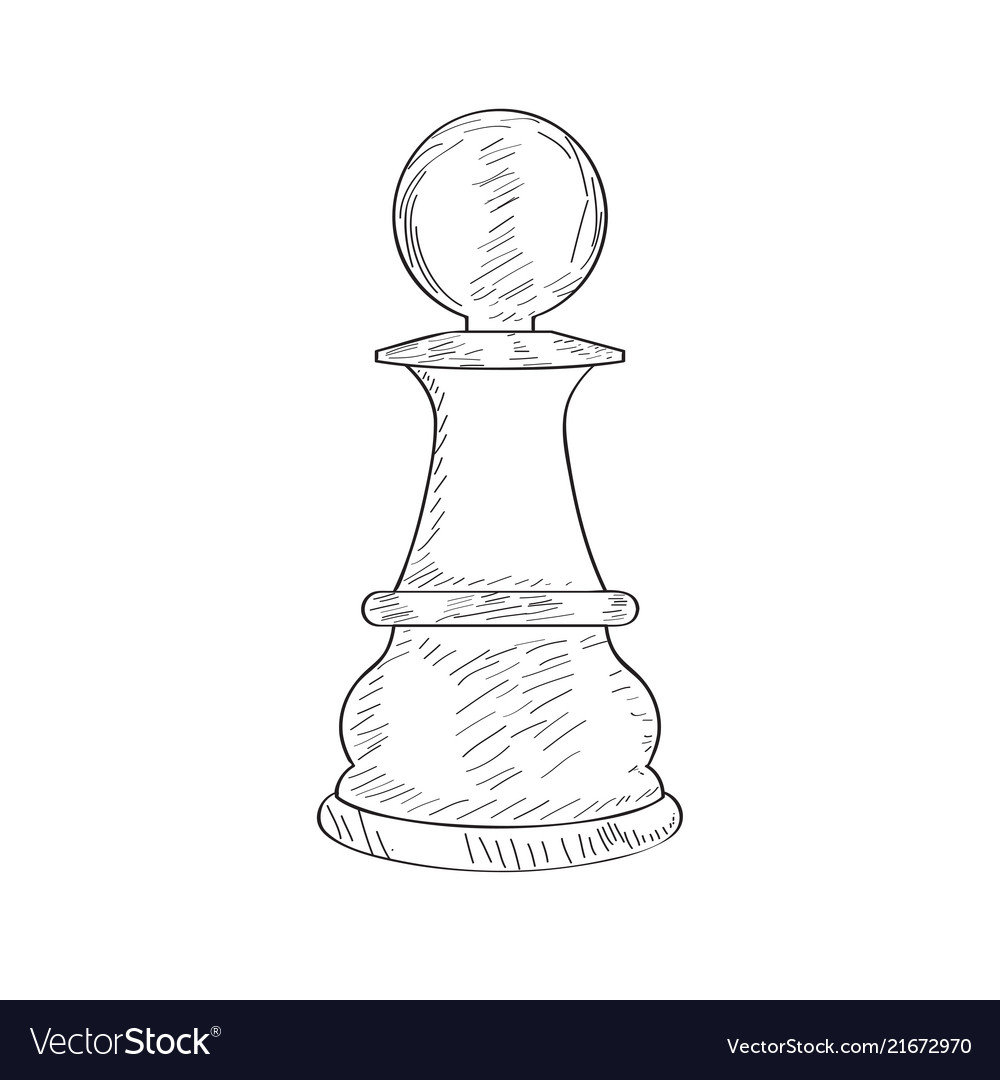 Chess piece art, Chess Drawing Sketch, pawn transparent background