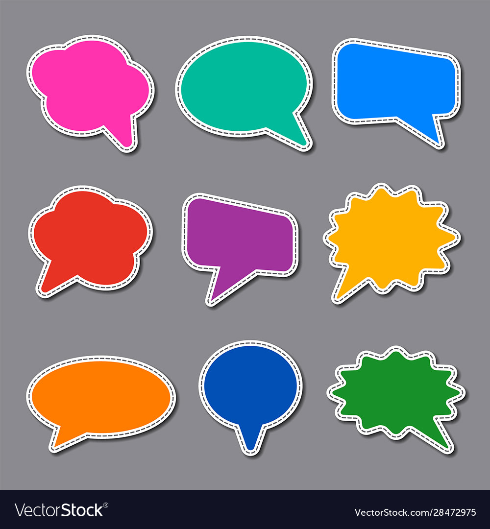 Chat Stickers Royalty Free Vector Image Vectorstock