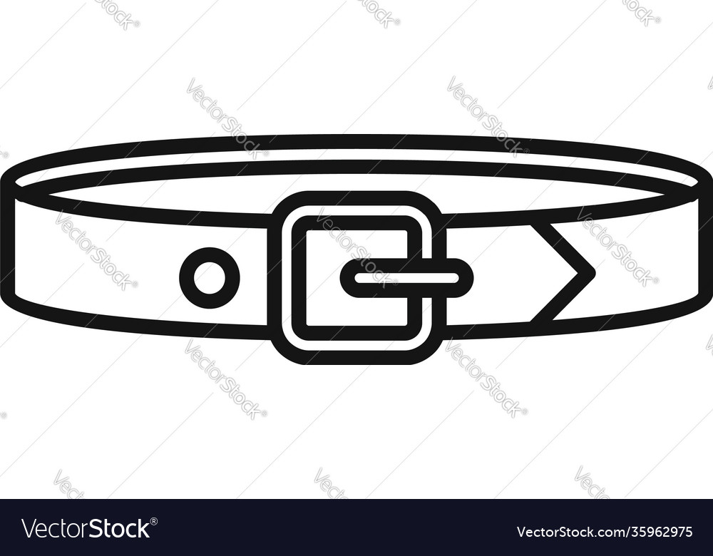 Dog head belt icon outline style Royalty Free Vector Image