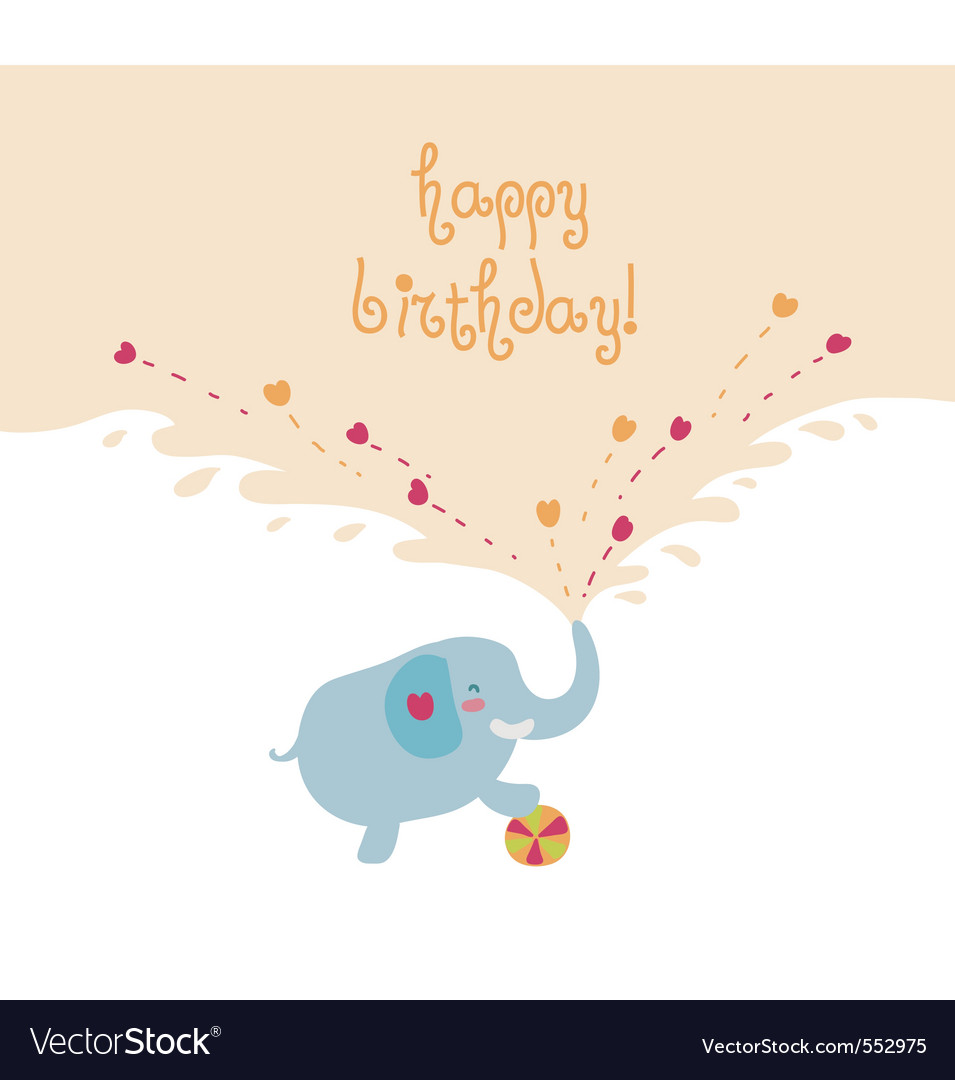 Elephant card Royalty Free Vector Image - VectorStock