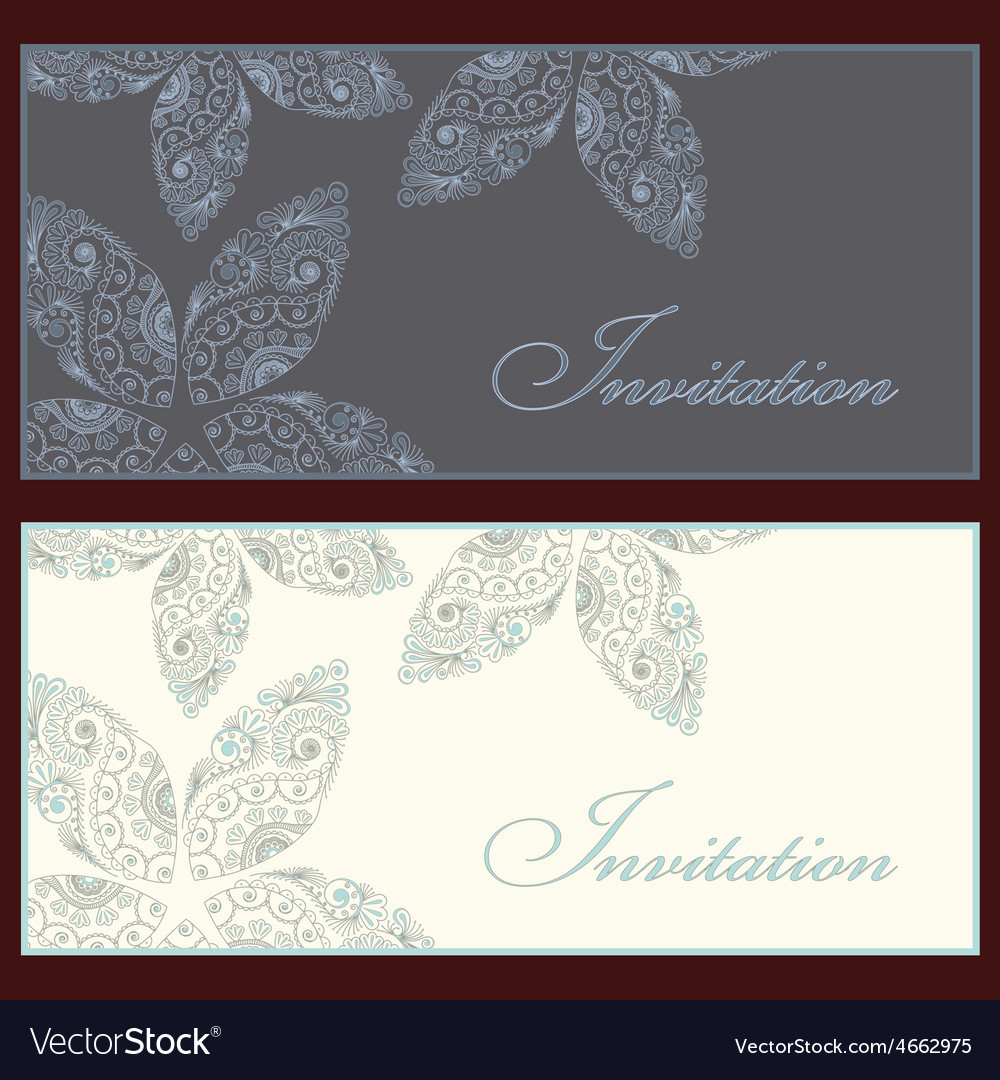 Invitation set Royalty Free Vector Image - VectorStock
