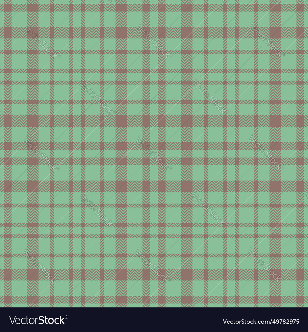 Plaid seamless pattern in green check fabric Vector Image