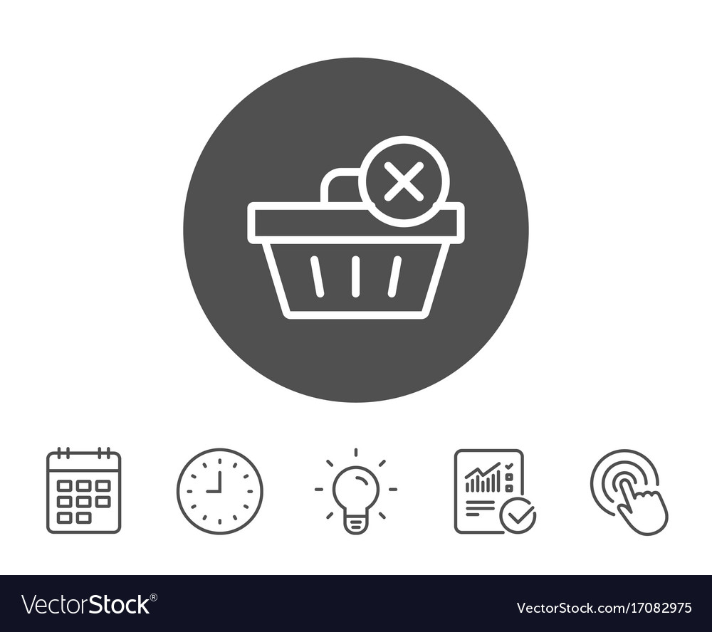 Remove shopping cart line icon online buying