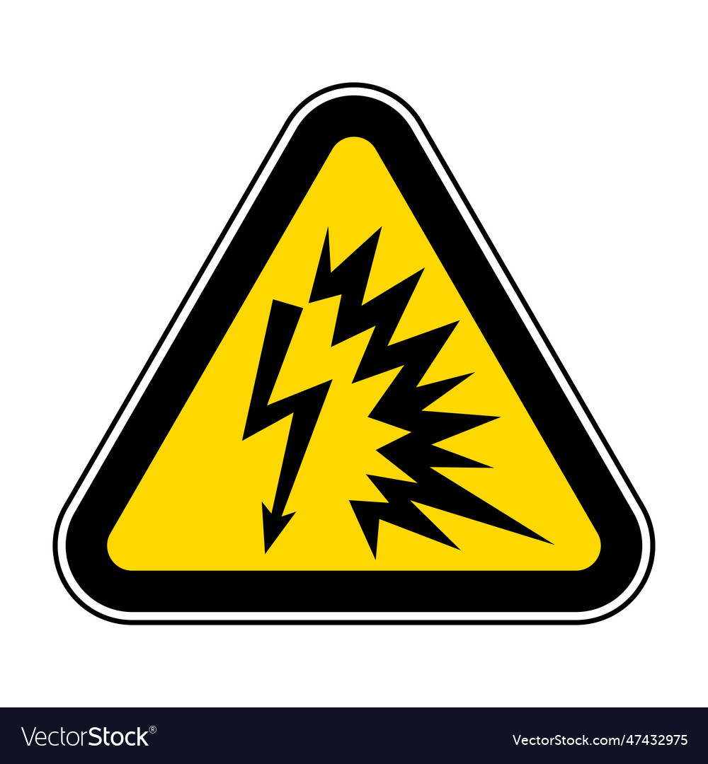 Warning sign arc flash symbol on white background Vector Image