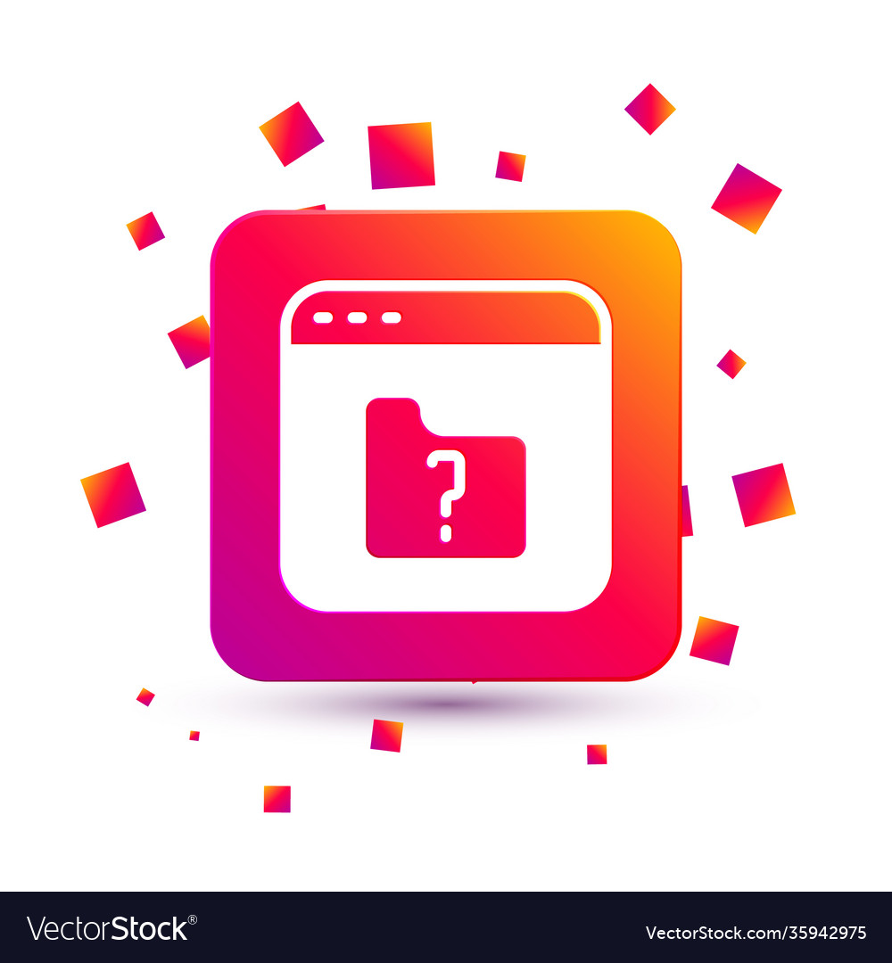 White file missing icon isolated on Royalty Free Vector