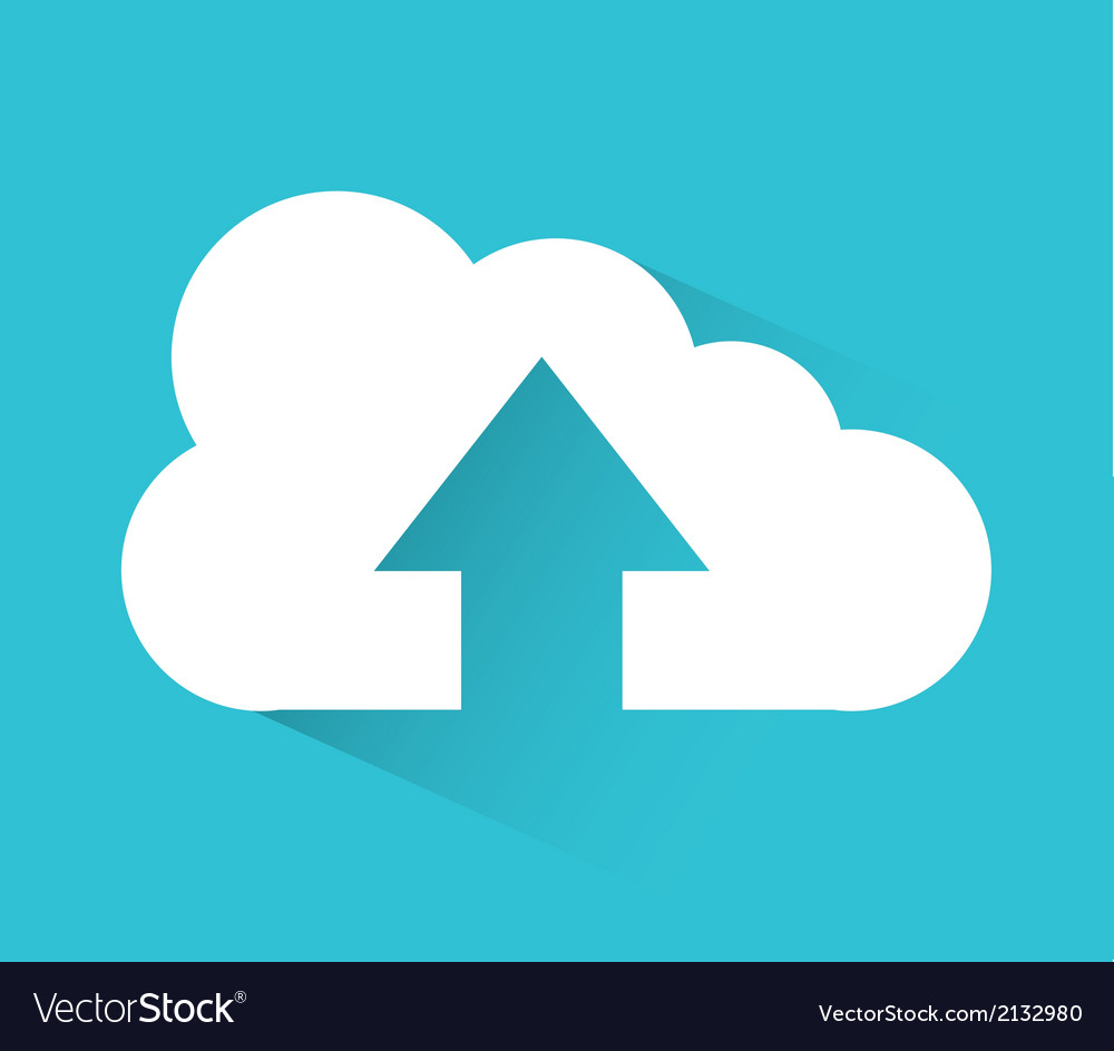 Cloud computing over blue background