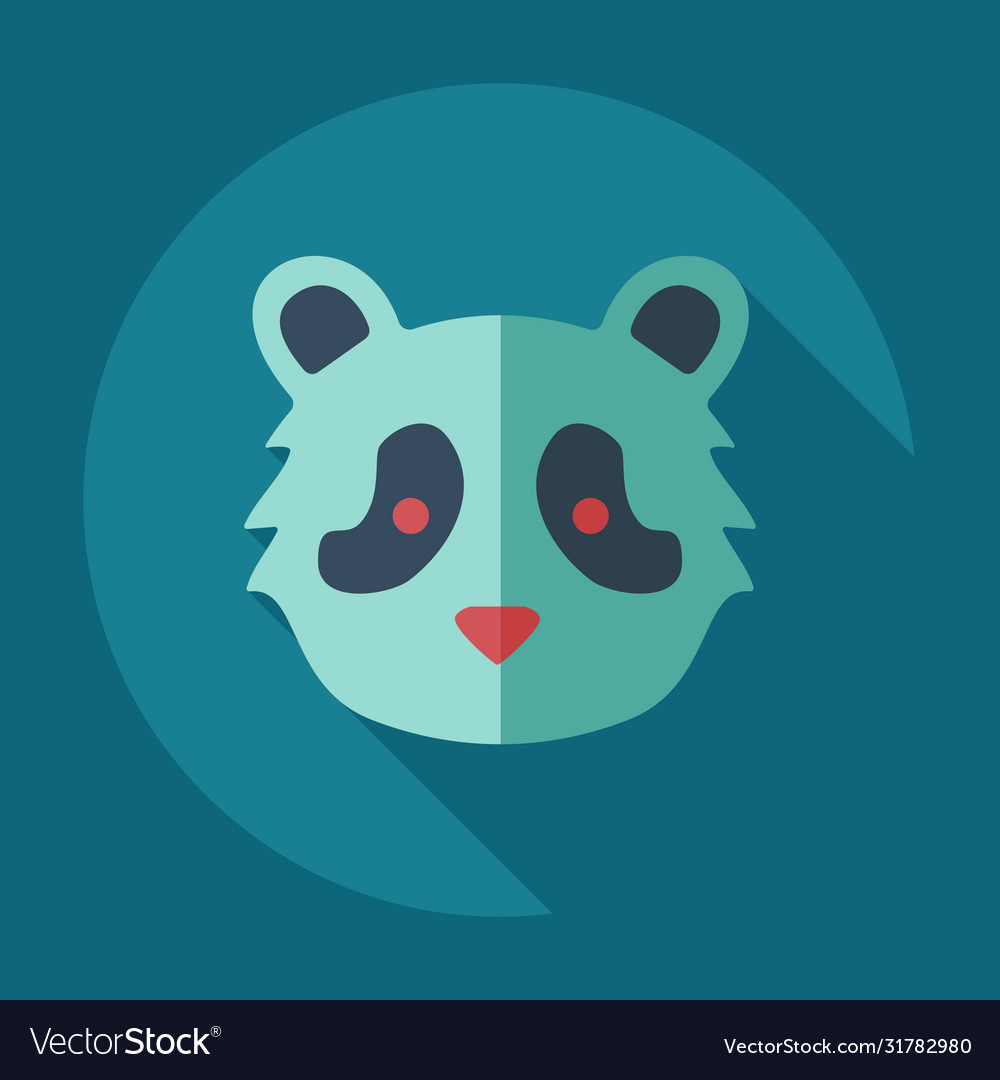 Flat modern design with shadow icons pandas Vector Image