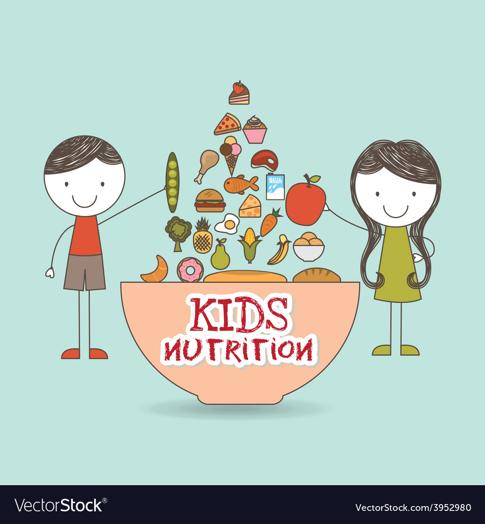 Kids Nutrition Royalty Free Vector Image - Vectorstock