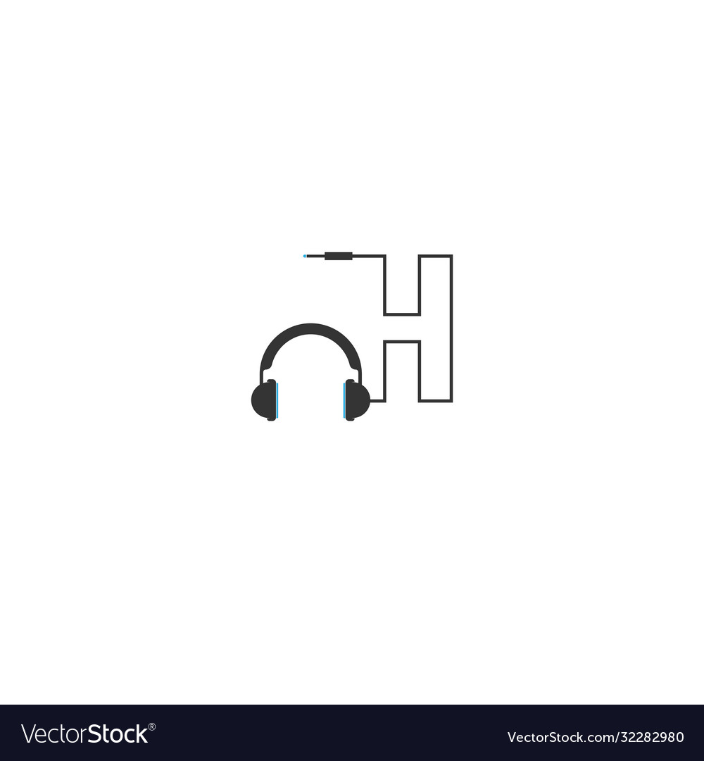 Letter h and podcast logo