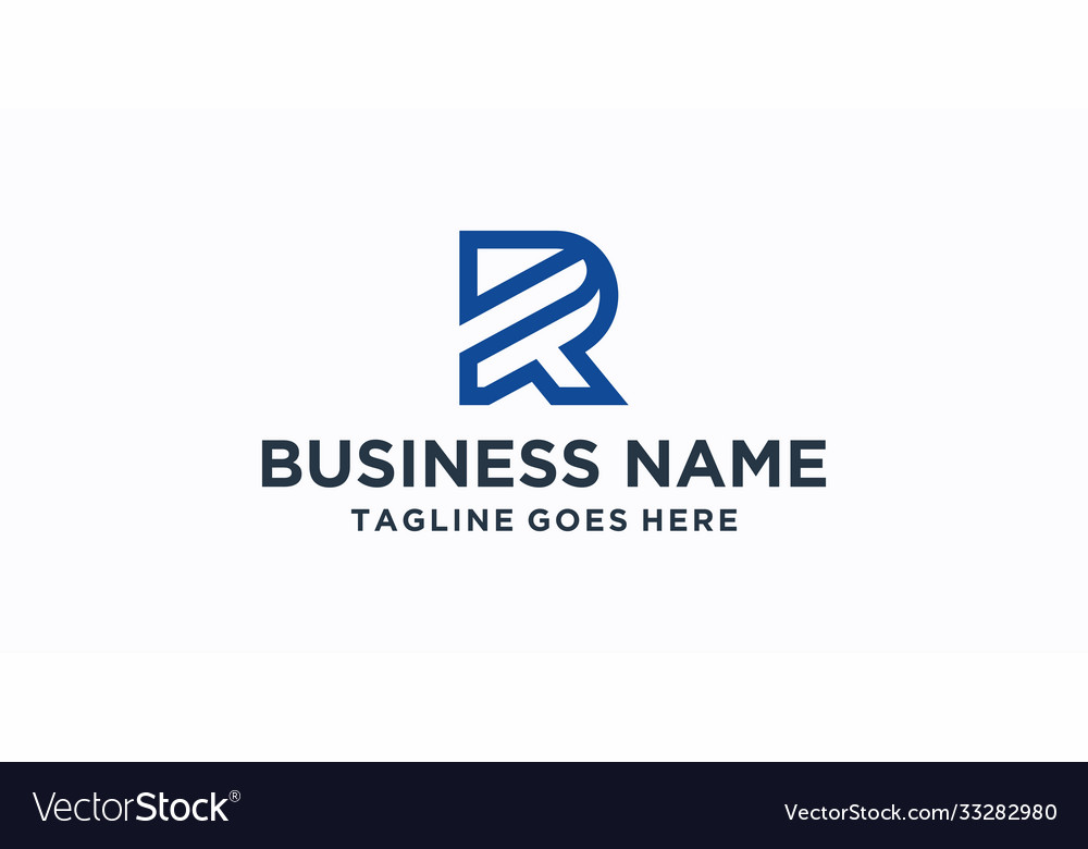 R line logo design inspiration Royalty Free Vector Image