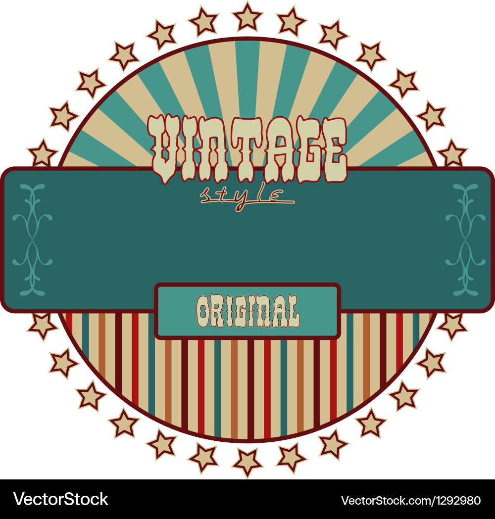 Retro label Royalty Free Vector Image - VectorStock