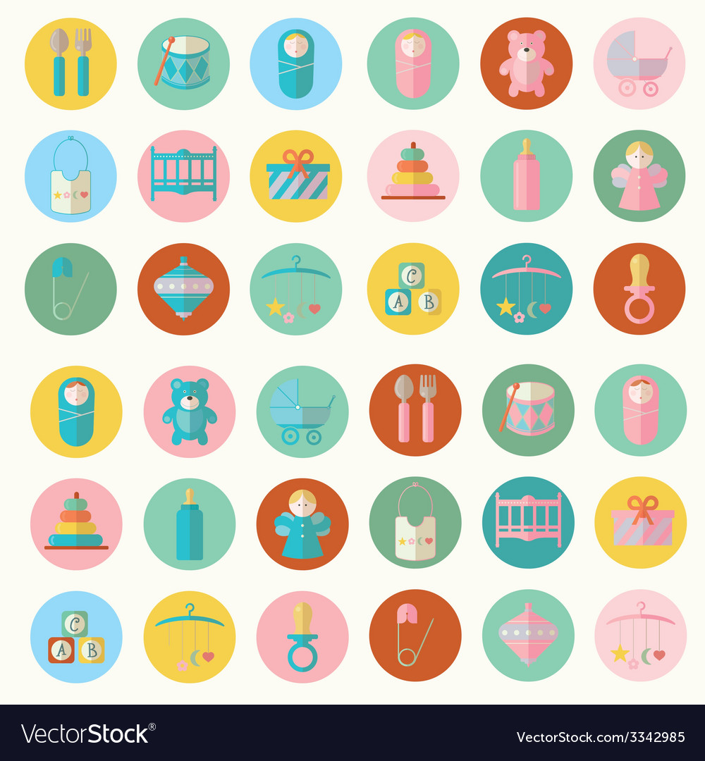 Babies Set Royalty Free Vector Image Vectorstock Babies Set Royalty Free Vector Image Vectorstock