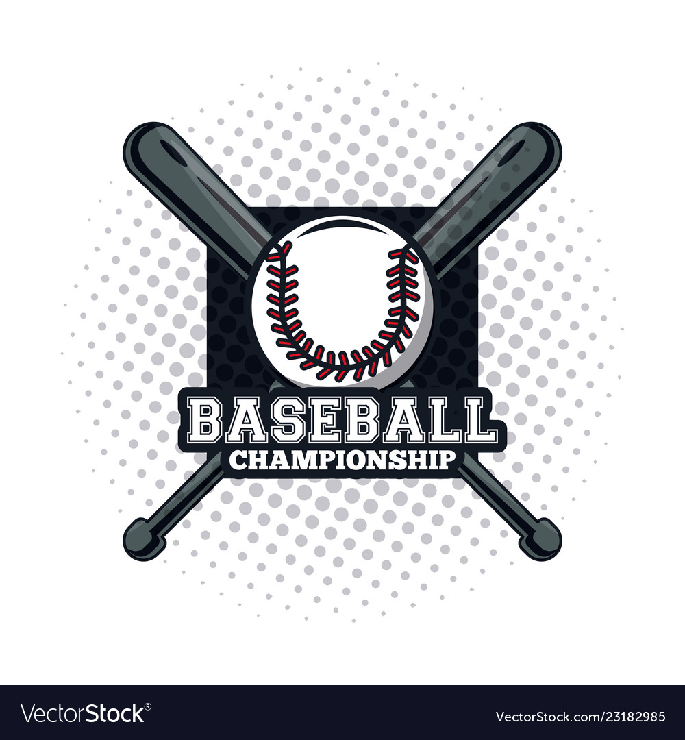 Baseball championship emblem Royalty Free Vector Image