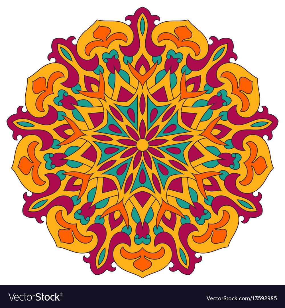 color mandala ethnic pattern