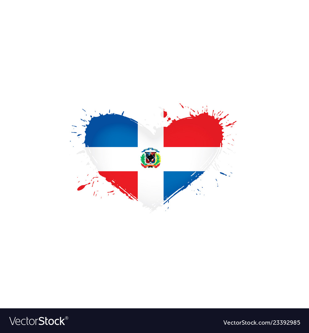 Dominicana flag on a white Royalty Free Vector Image