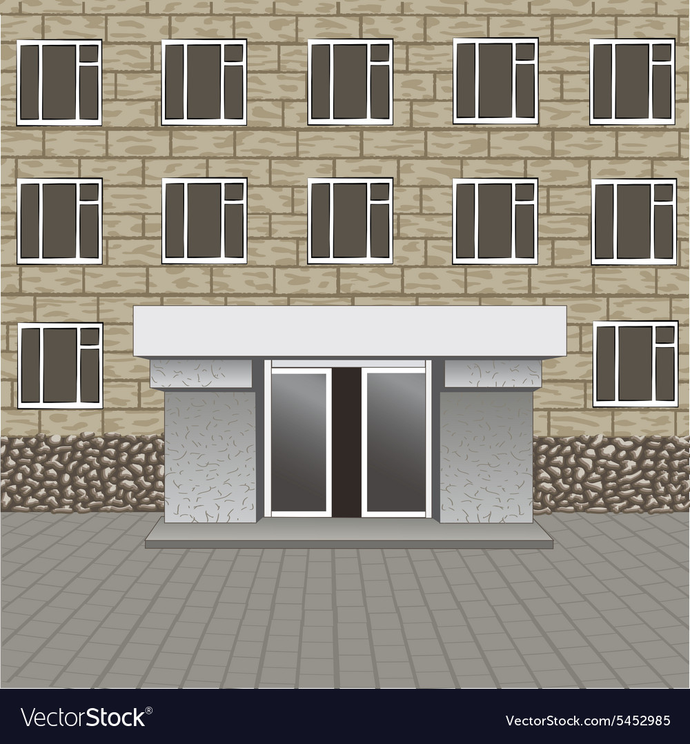 Front building entrance Royalty Free Vector Image