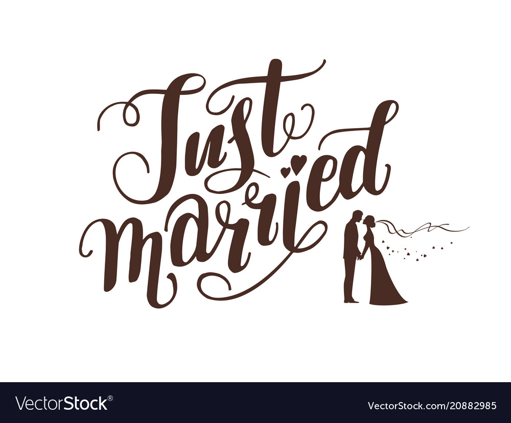 Logo wedding lettering Royalty Free Vector Image