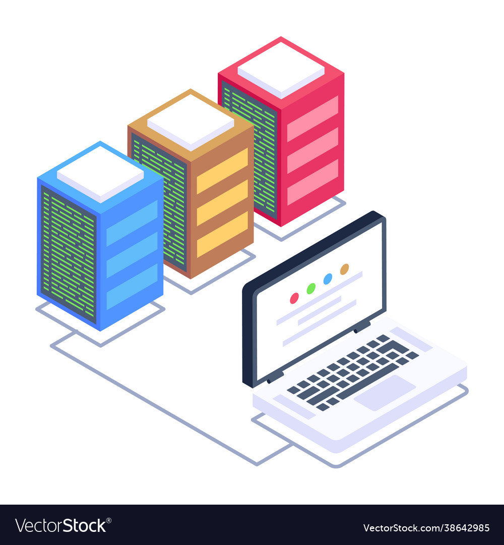 System data servers Royalty Free Vector Image - VectorStock