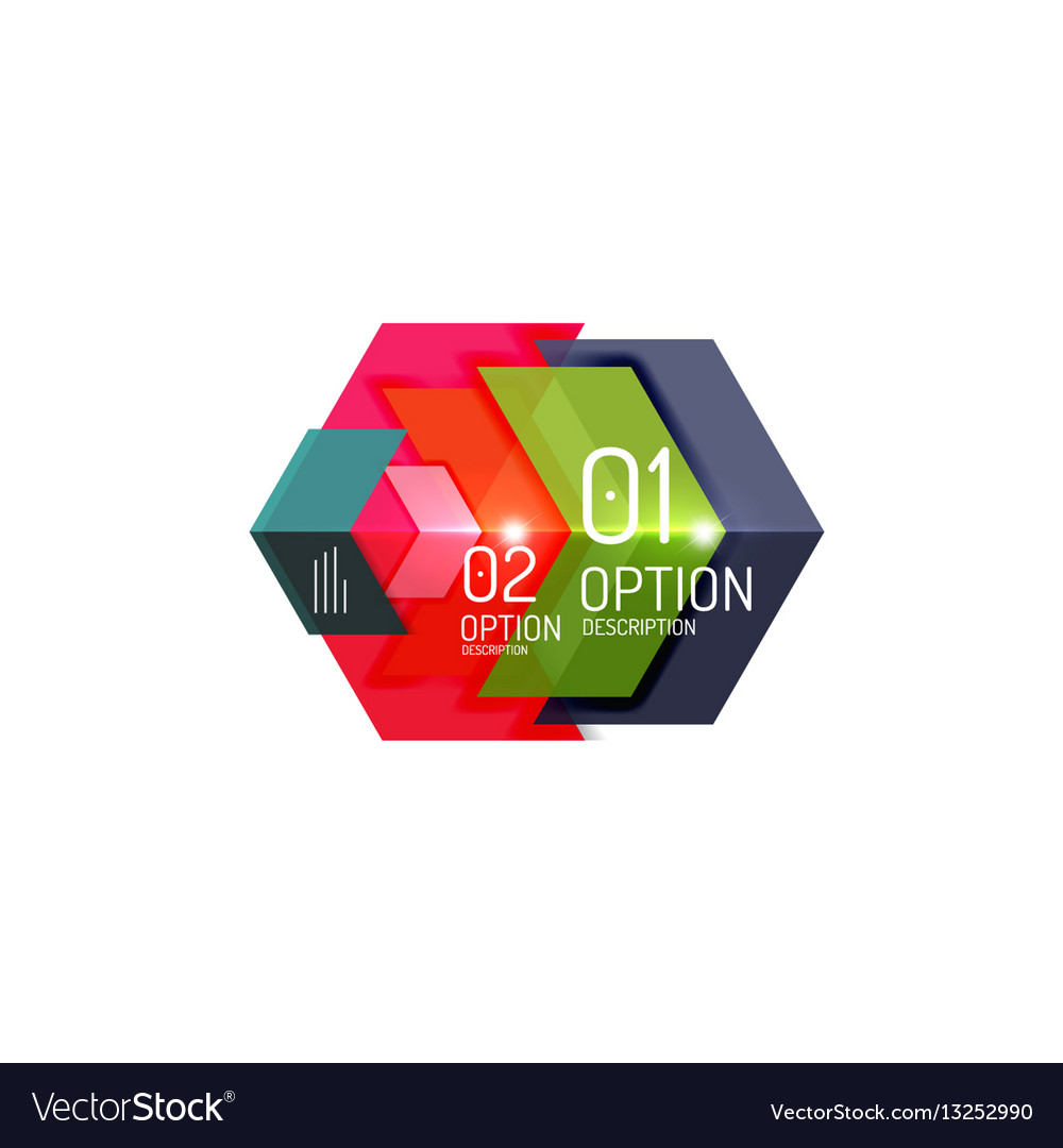 Abstract business geometric infographics Vector Image