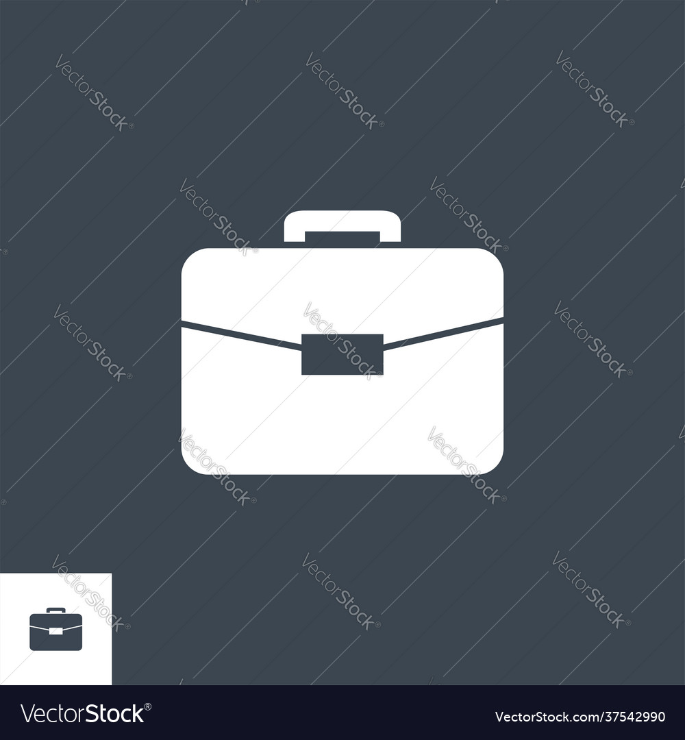 Briefcase flat related glyph icon