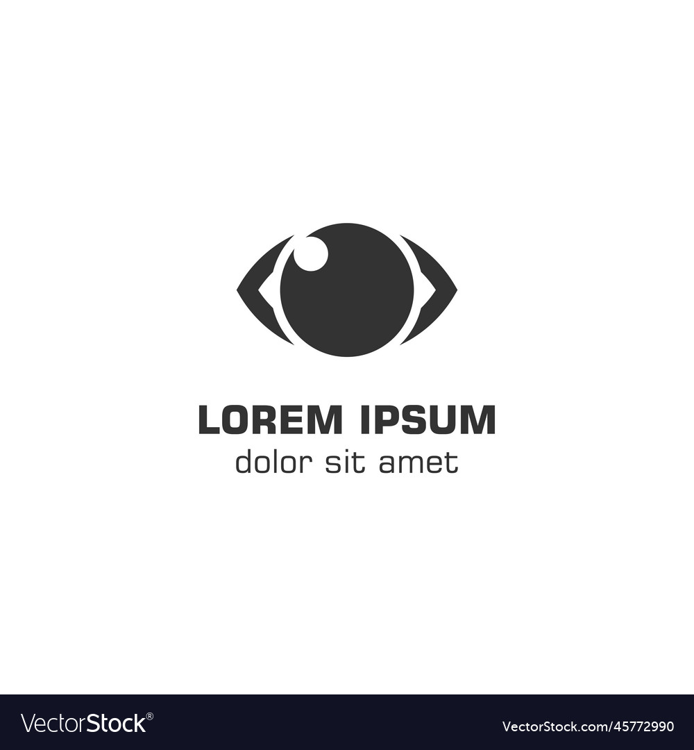 Eye logovision simple logo template Royalty Free Vector