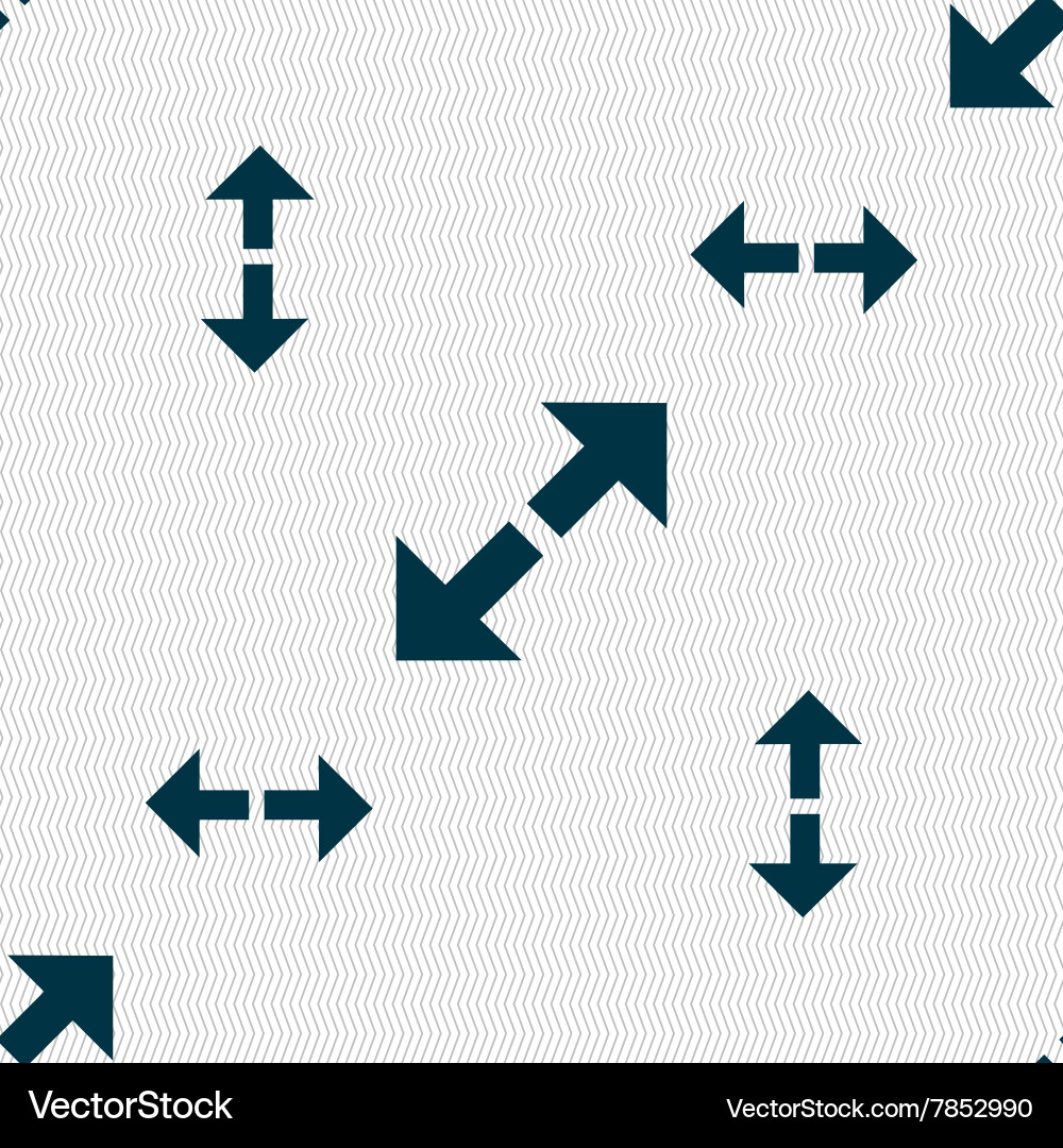 Full screen icon sign seamless pattern Royalty Free Vector
