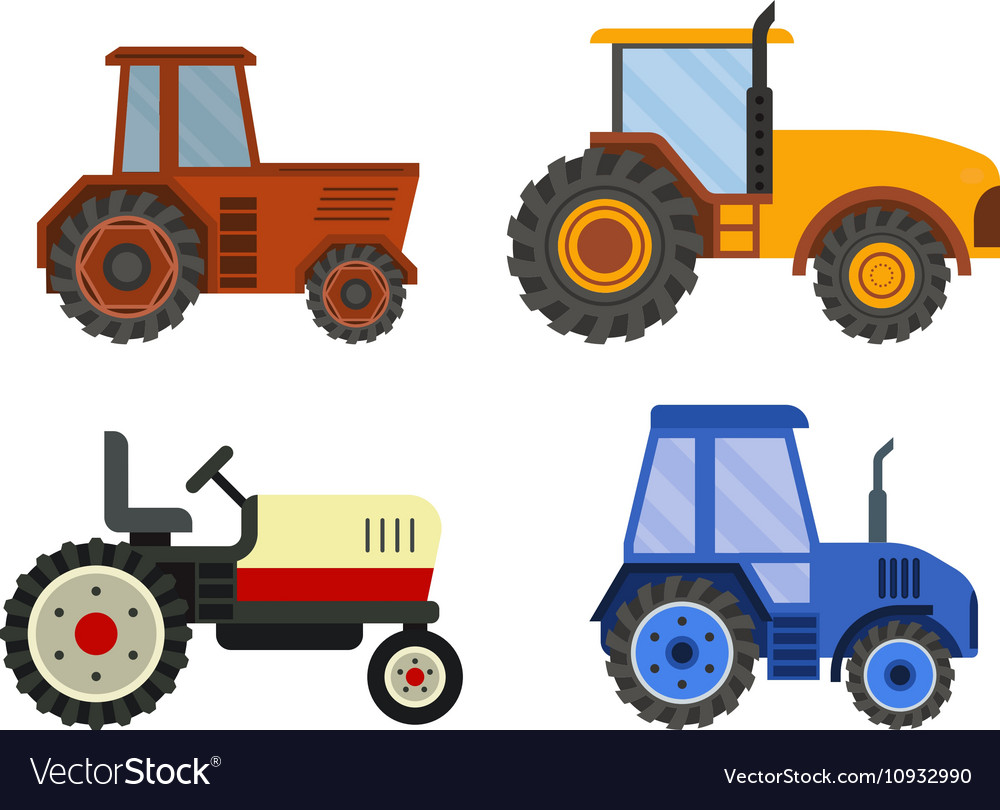 Harvester machine technic Royalty Free Vector Image