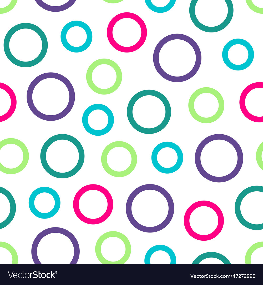 Seamless Circles Pattern Colorful Endless Vector Image Seamless Circles Pattern Colorful Endless Vector Image