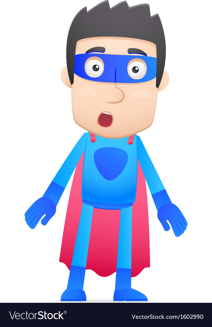 Superhero in various poses Royalty Free Vector Image