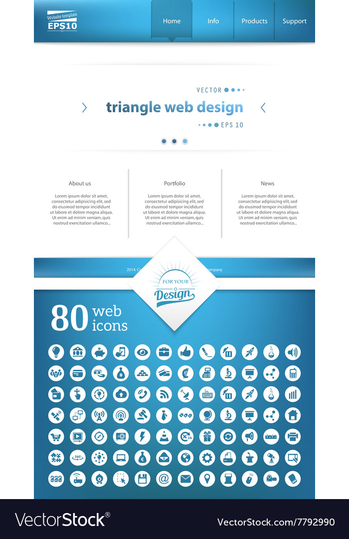 Web interface Royalty Free Vector Image - VectorStock