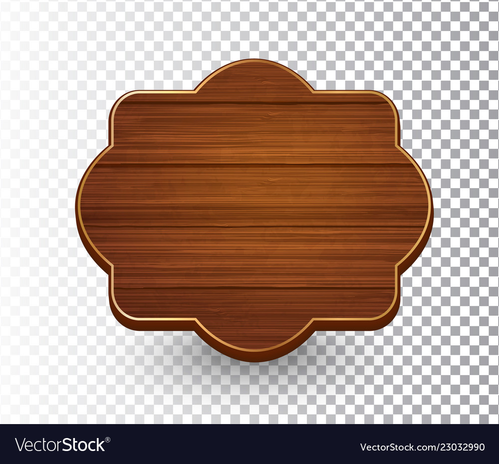 Wooden Isolated Retro Vintage Frame Template Vector Image