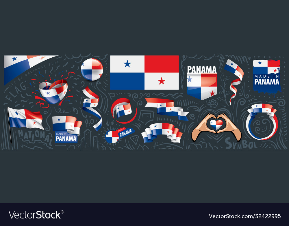 Set national flag panama