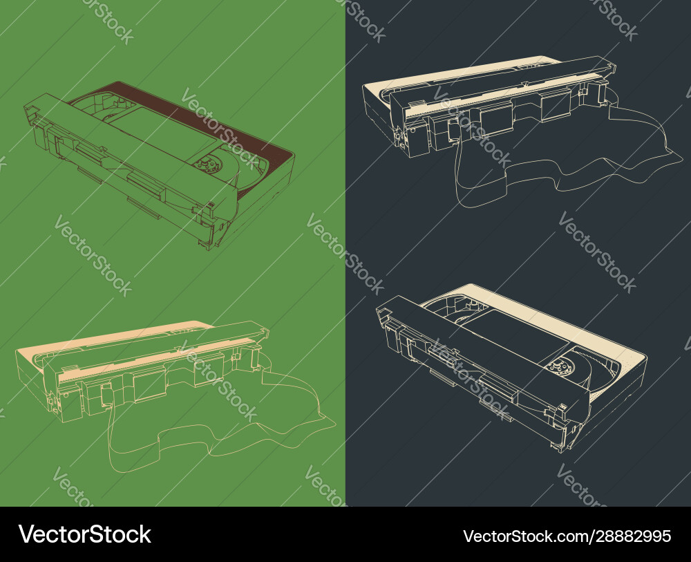 Vhs cassettes Royalty Free Vector Image - VectorStock