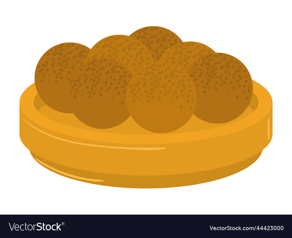 Arabic food in dish icon