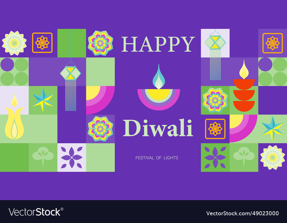 Happy diwali the festival of light modern