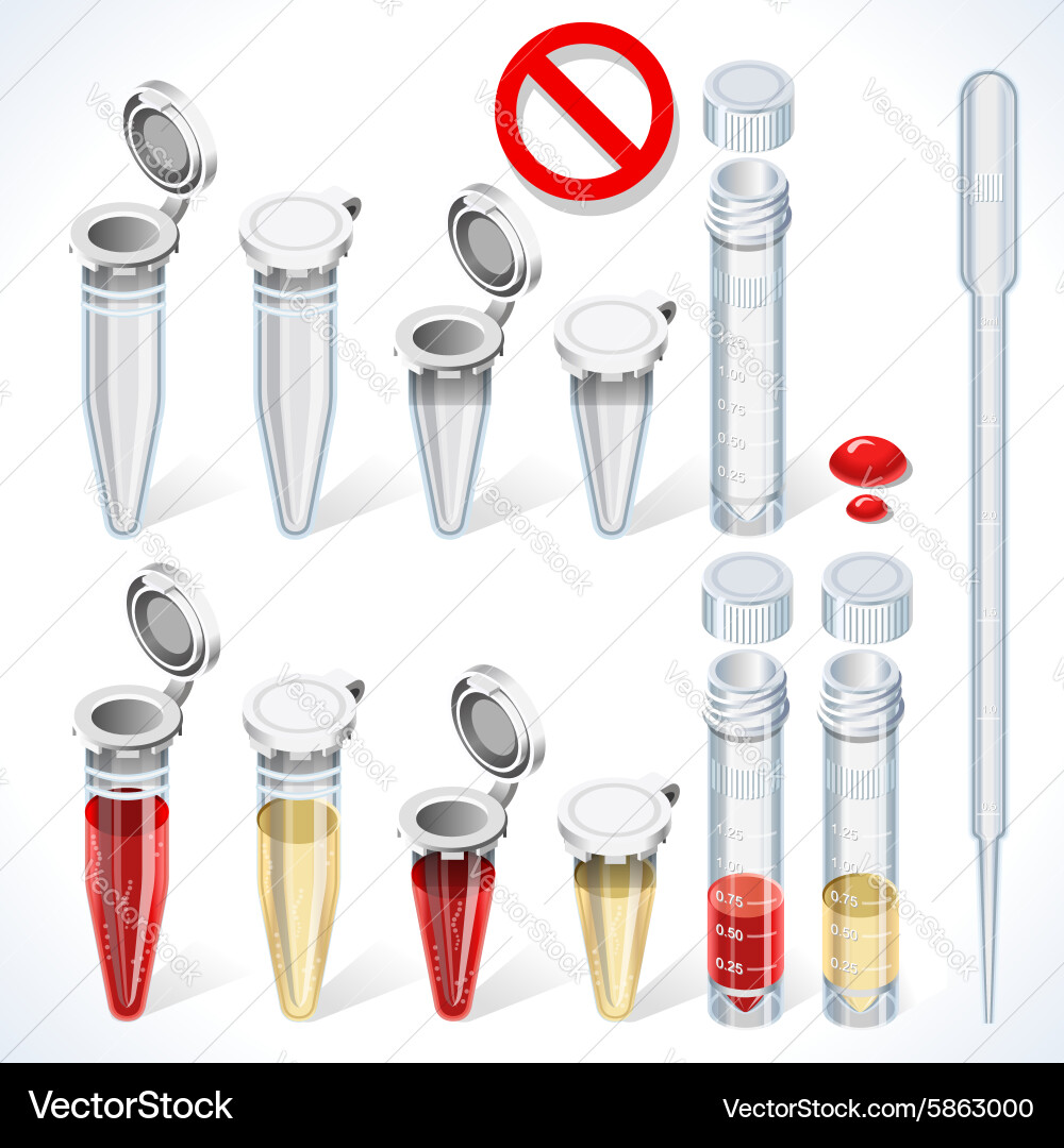Laboratory set 03 object isometric Royalty Free Vector Image