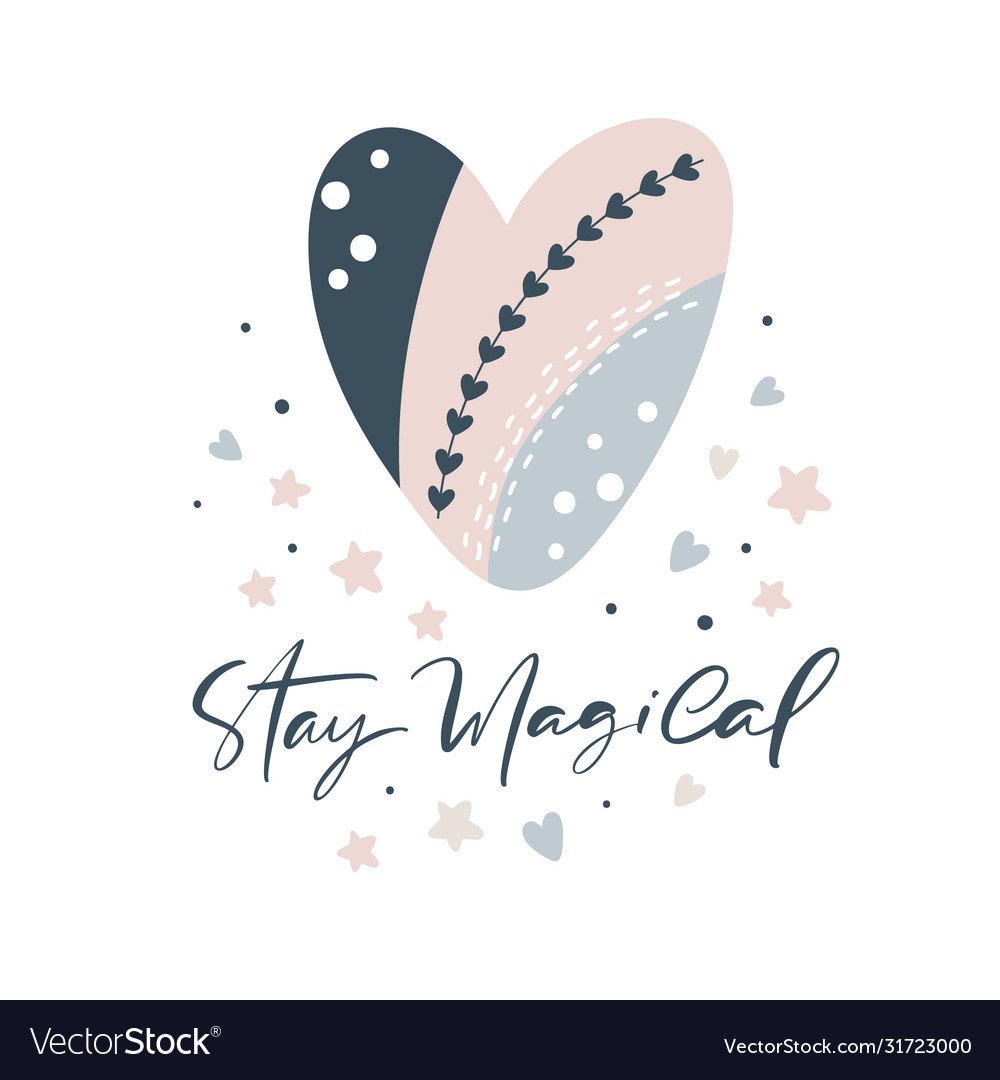 Stay magical rainbow calligraphy lettering